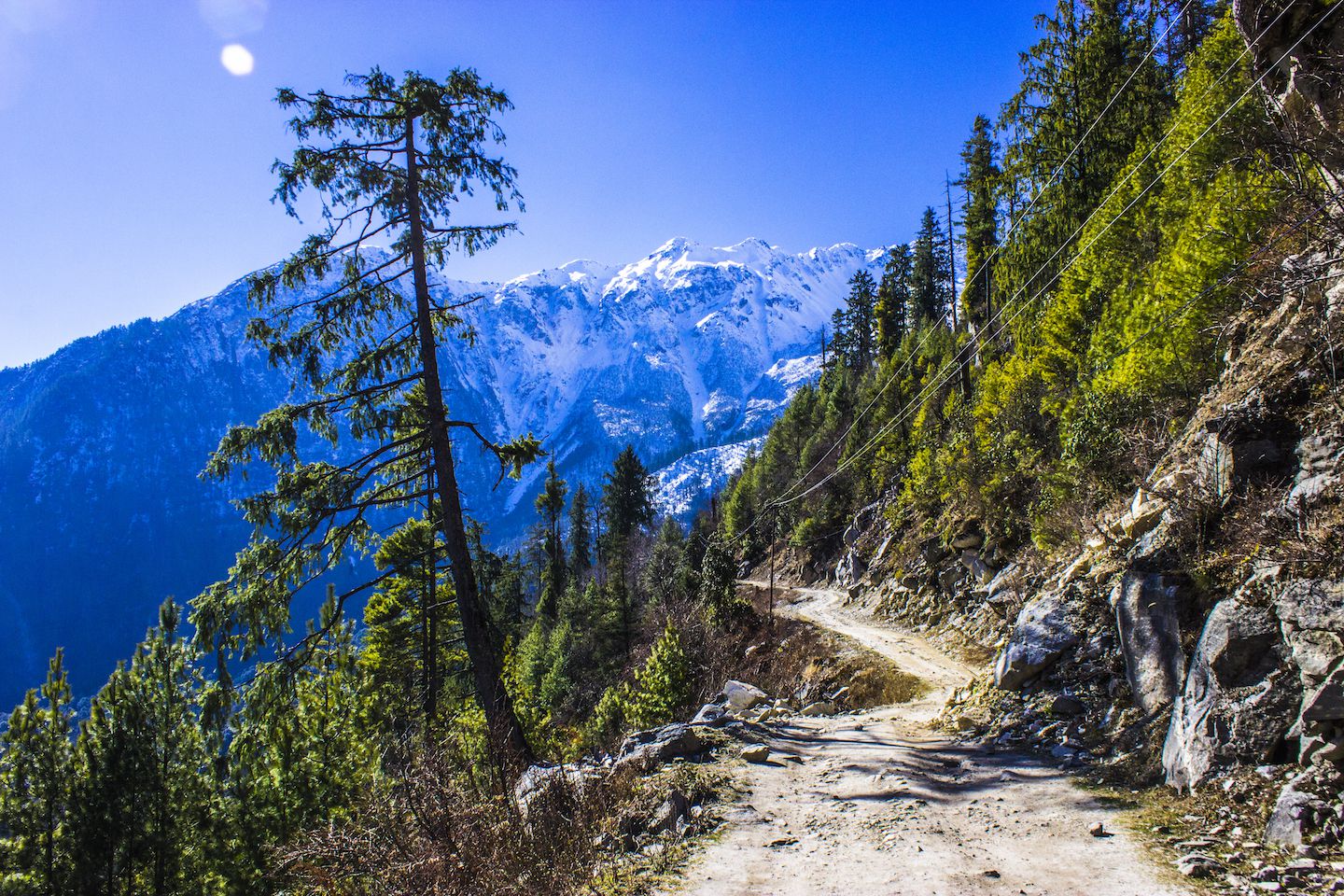 View of the path in the Annapurna Circuit, Nepal