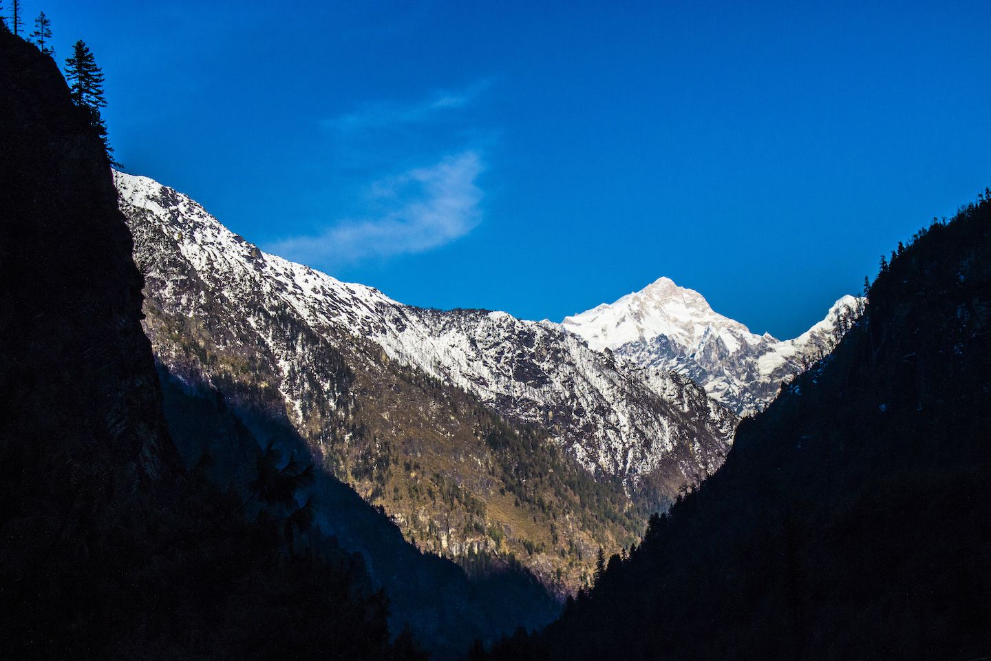 Sunset in Chame, Nepal