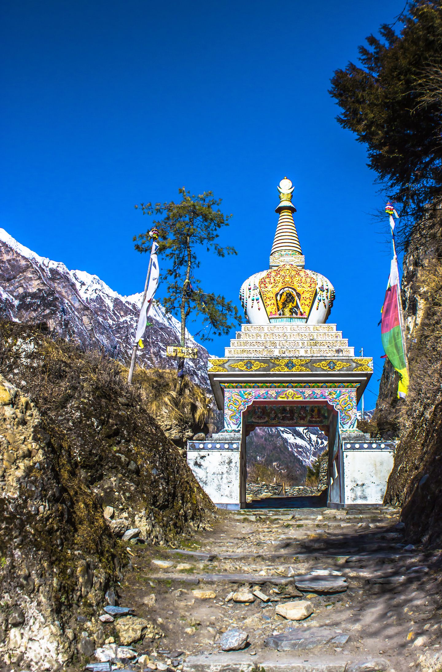 Small stupa in Chame, Nepal