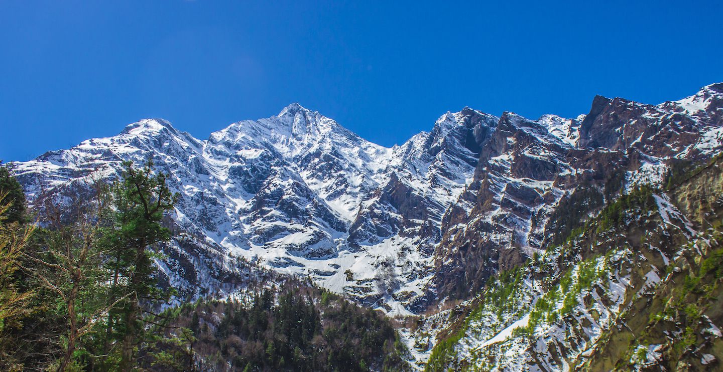 View of Annapurna II (7,937m), Annapurna Circuit, Nepal