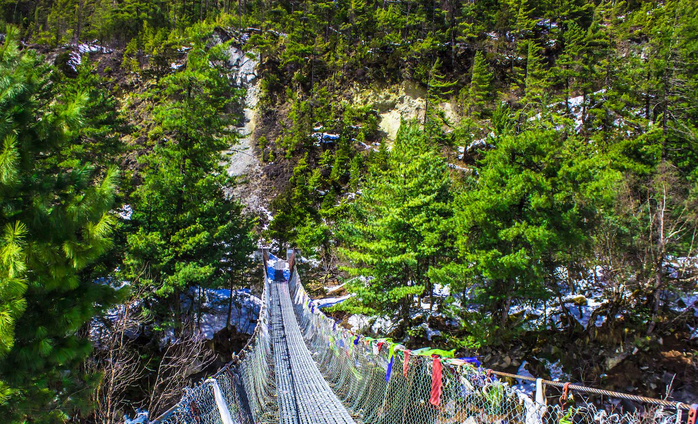 Suspension bridge, Annapurna Circuit, Nepal