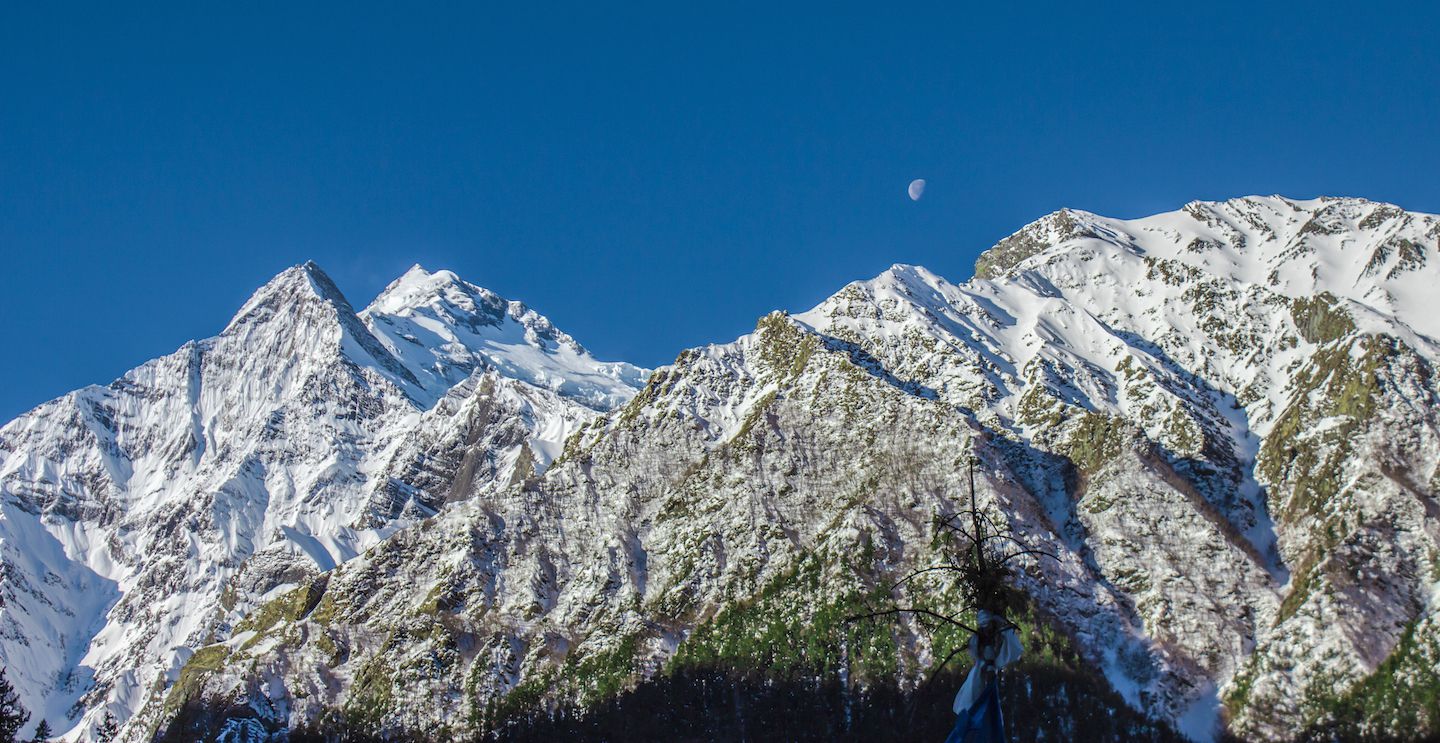 Annapurna Himalayan Range viewed from Dhikur Pokhari, Nepal