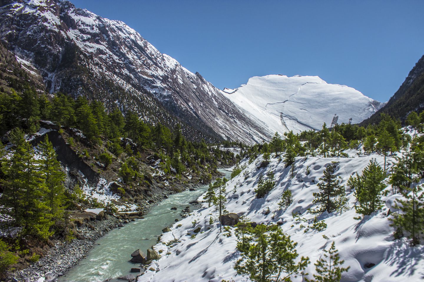 Valley with Heaven's Door in the background, Nepal