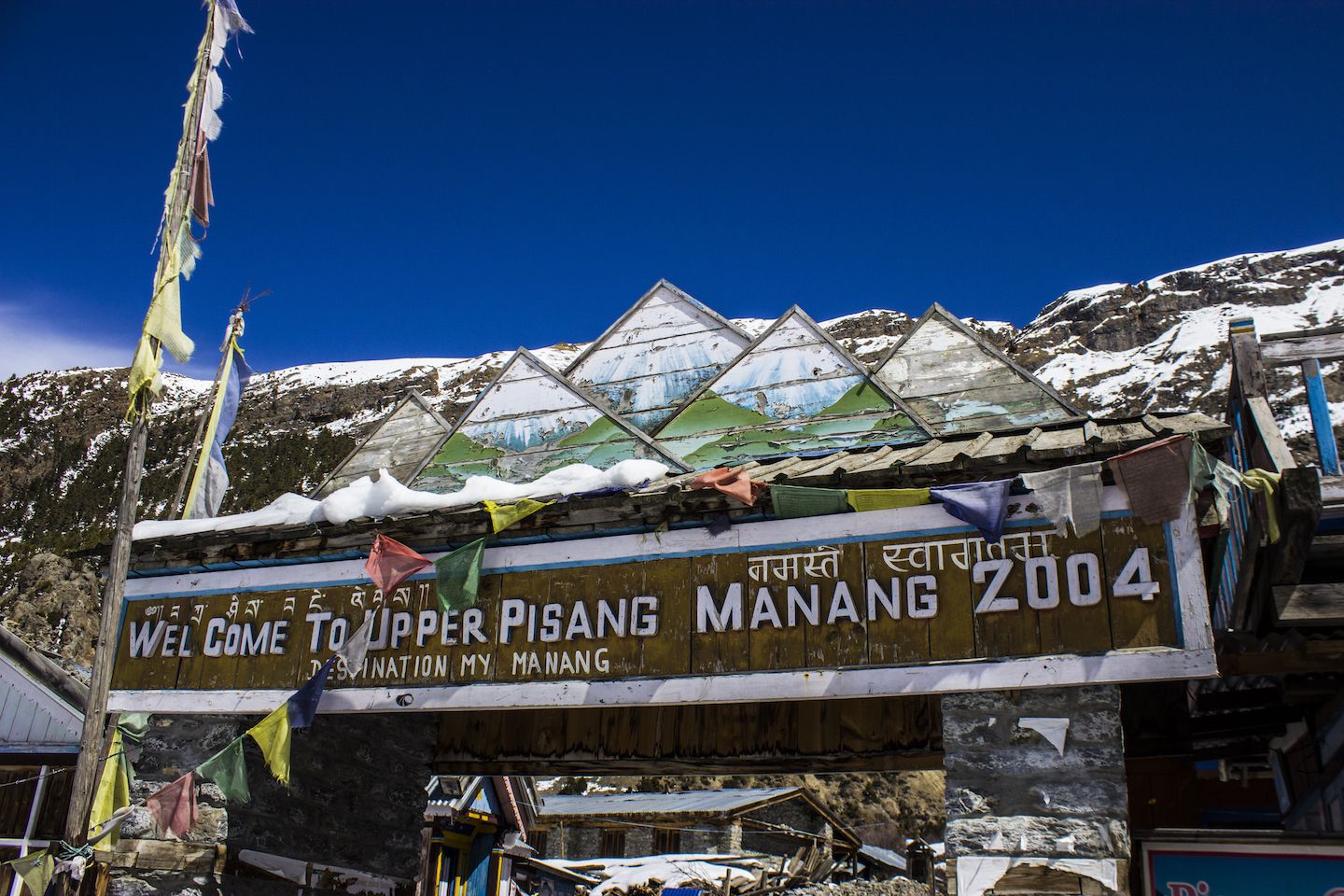 Arriving in Upper Pisang, Nepal
