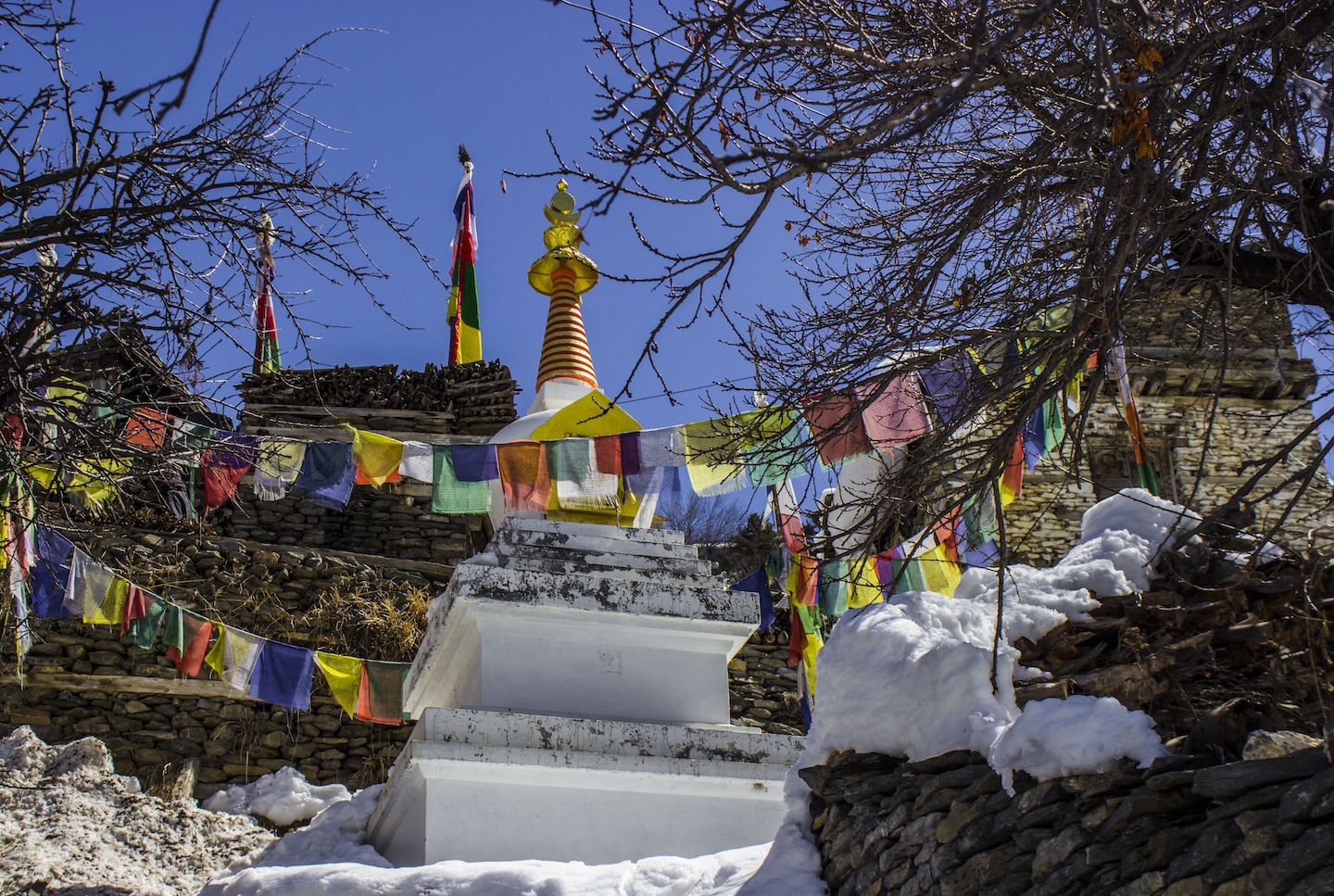 Temples in Upper Pisang, Nepal