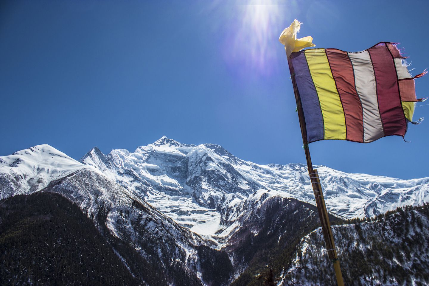 View of Annapurna II (7,937m) from Upper Pisang, Nepal