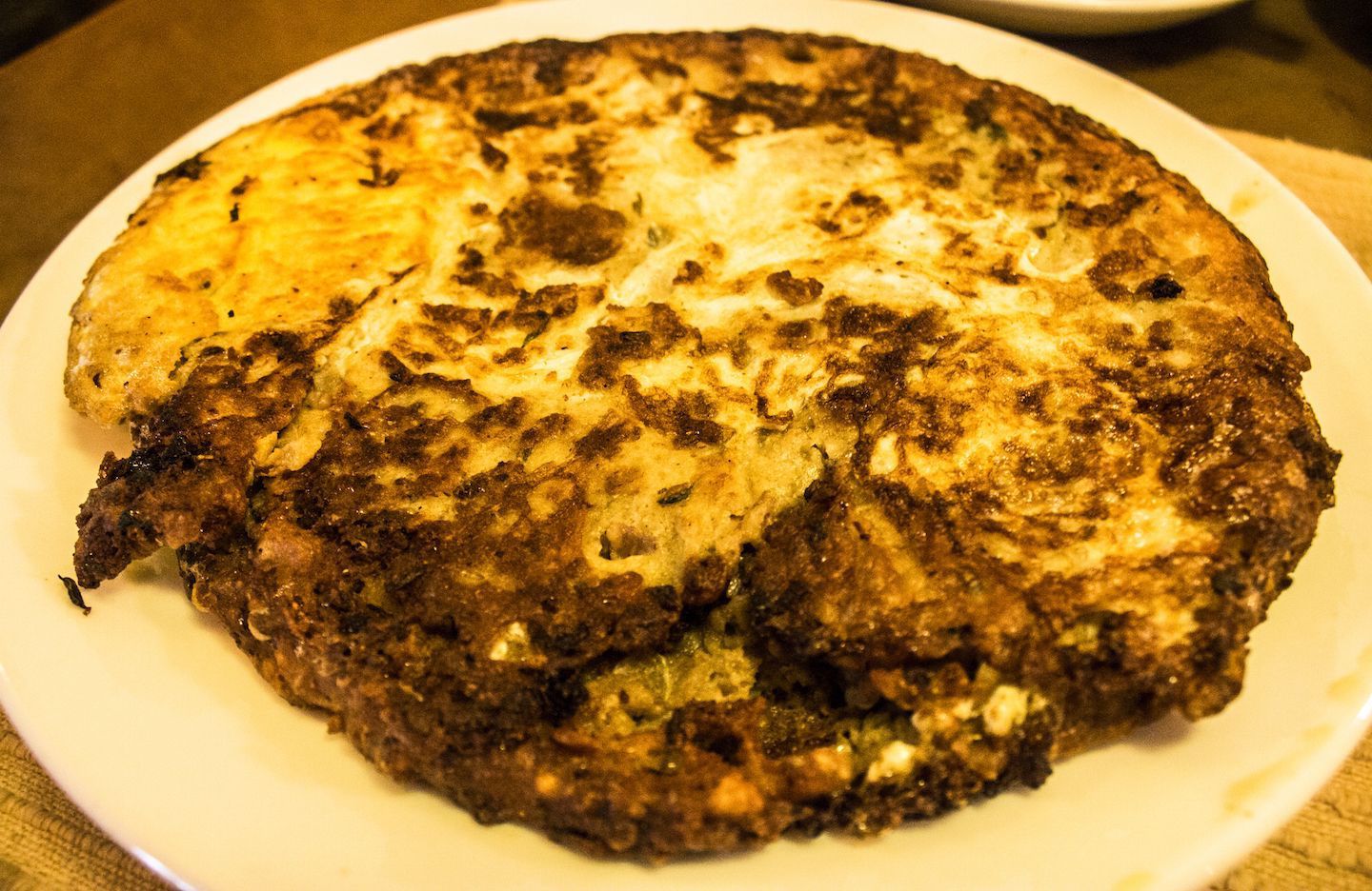 Bara with buffalo meat, Nepal