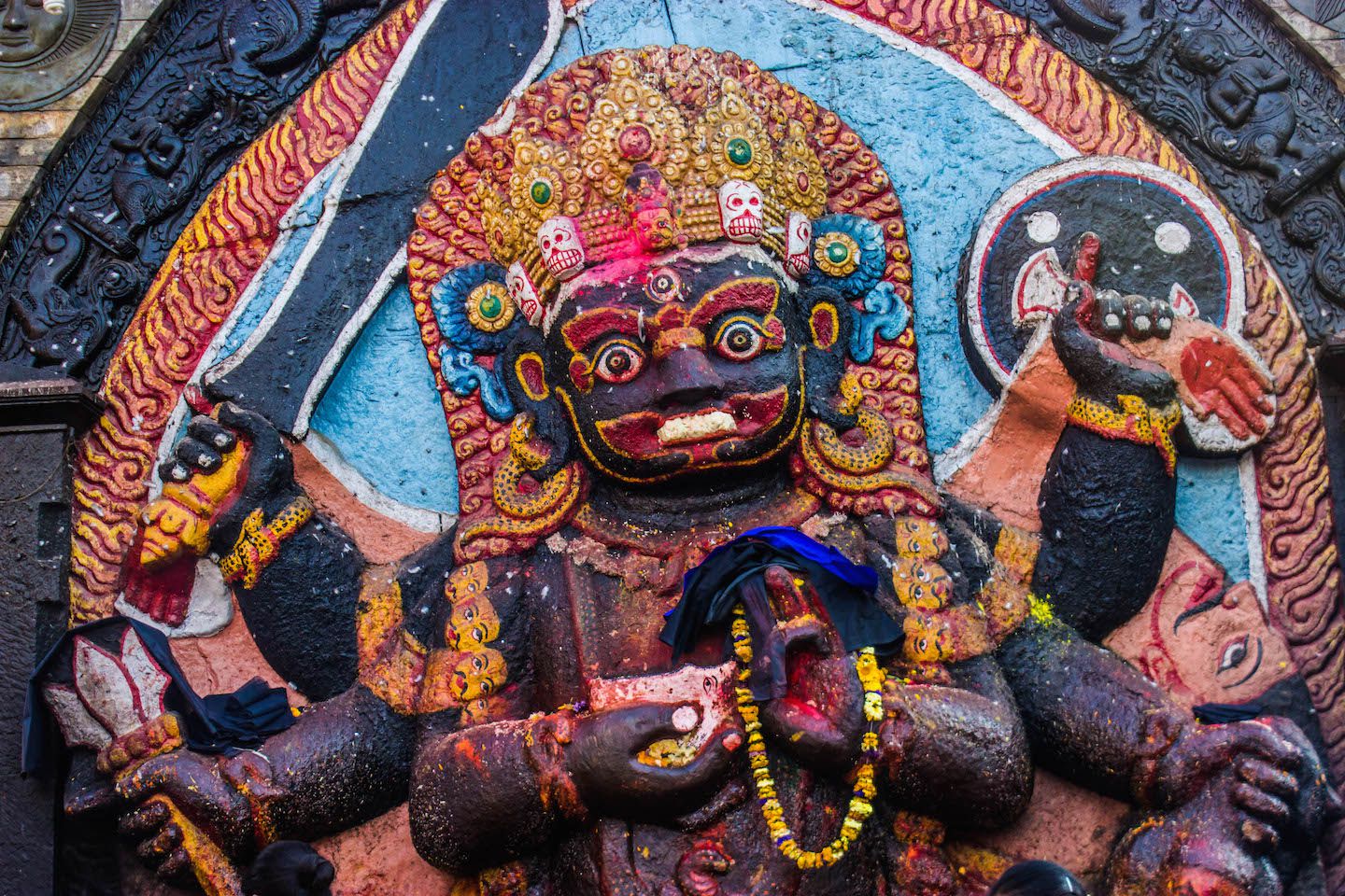Vishnu on its destruction form, Kathmandu Durbar Square, Nepal