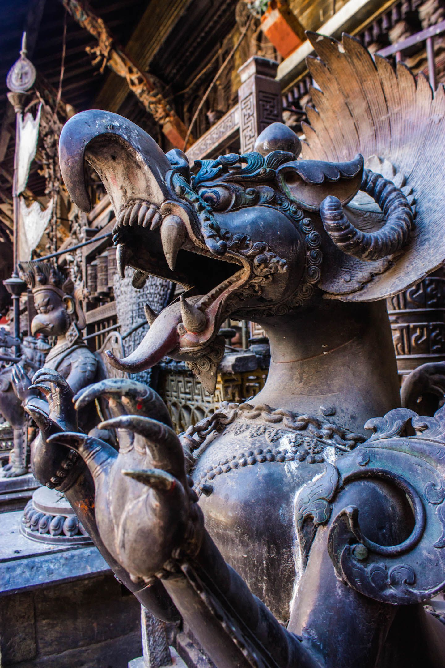 Statue at Rudra Varna Mahavihar, Patan, Nepal