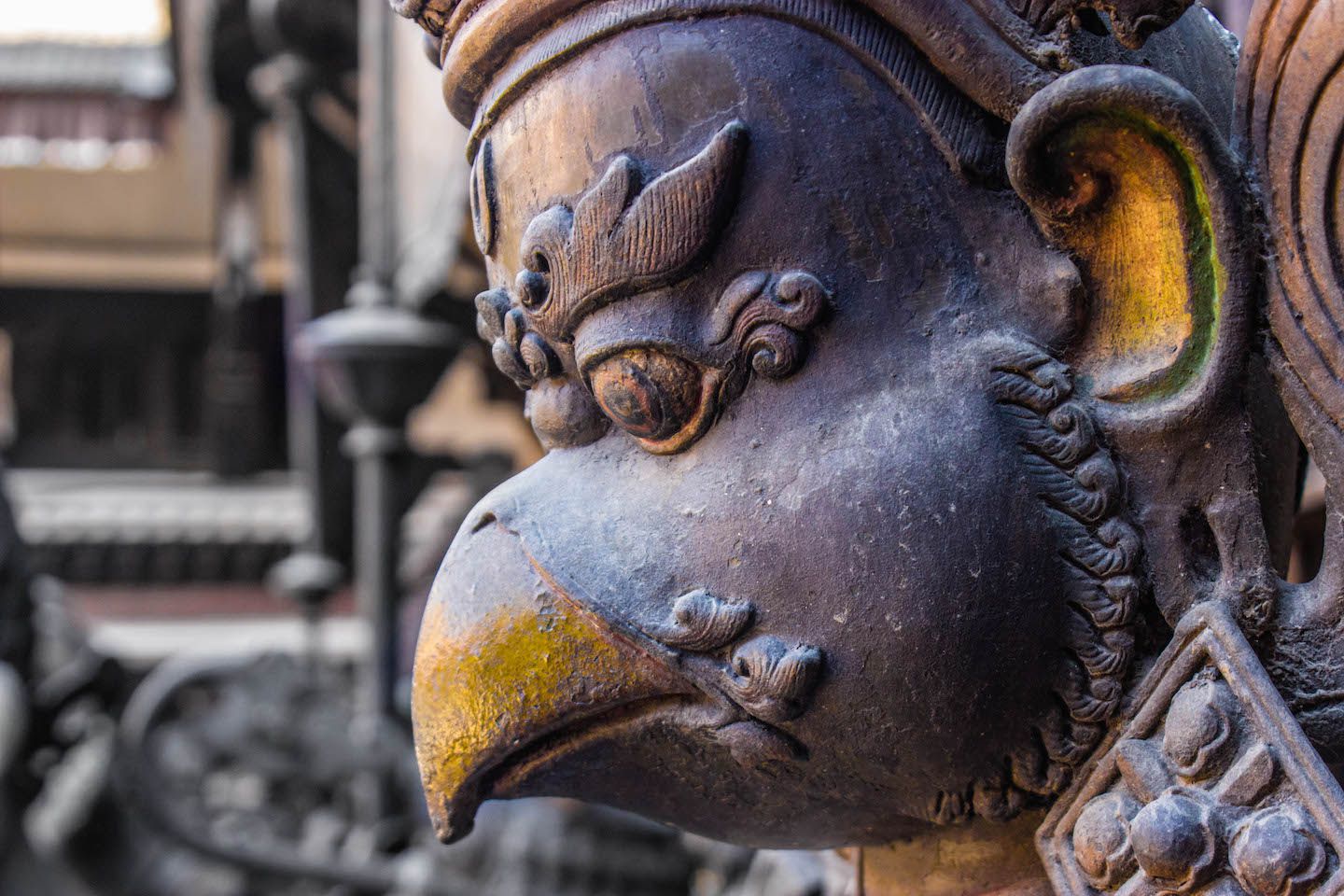 Garuda statue at Rudra Varna Mahavihar, Patan, Nepal