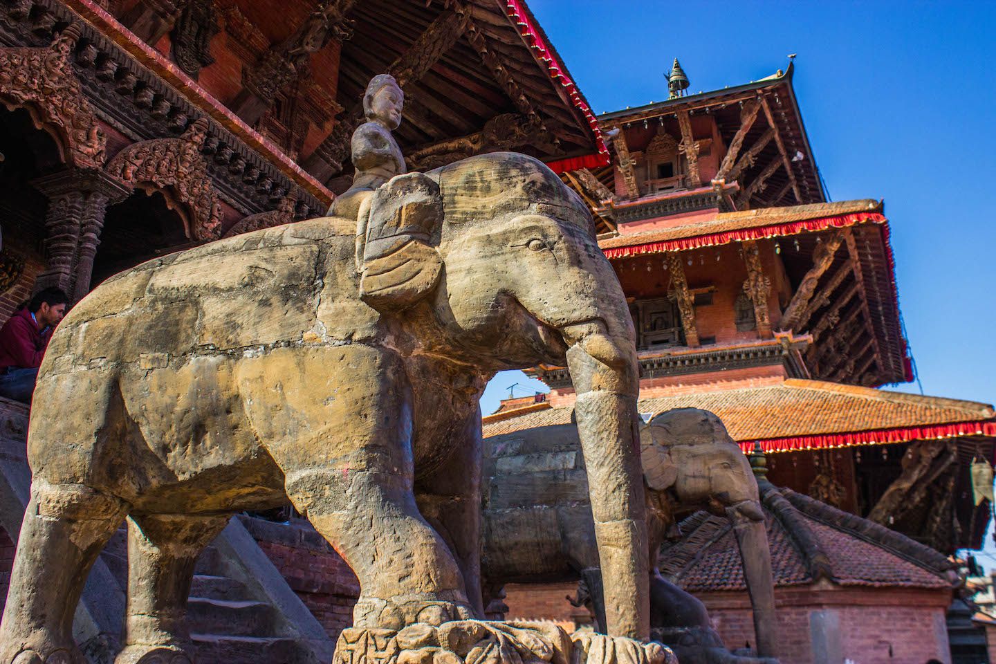 Elephant statues at Patan Durbar Square, Nepal