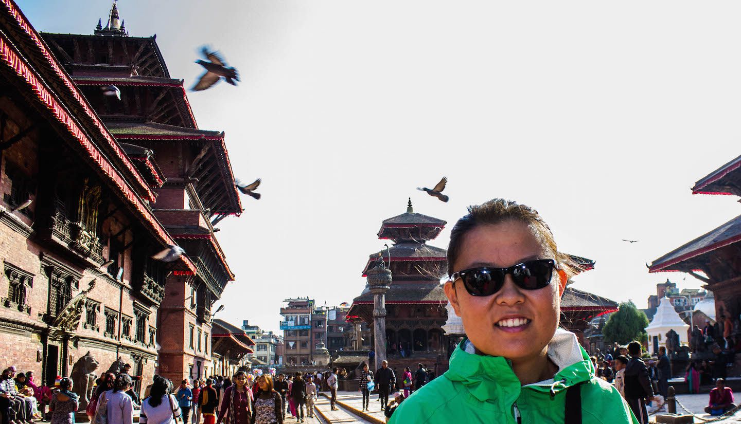 Julie at Patan Durbar Square, Nepal