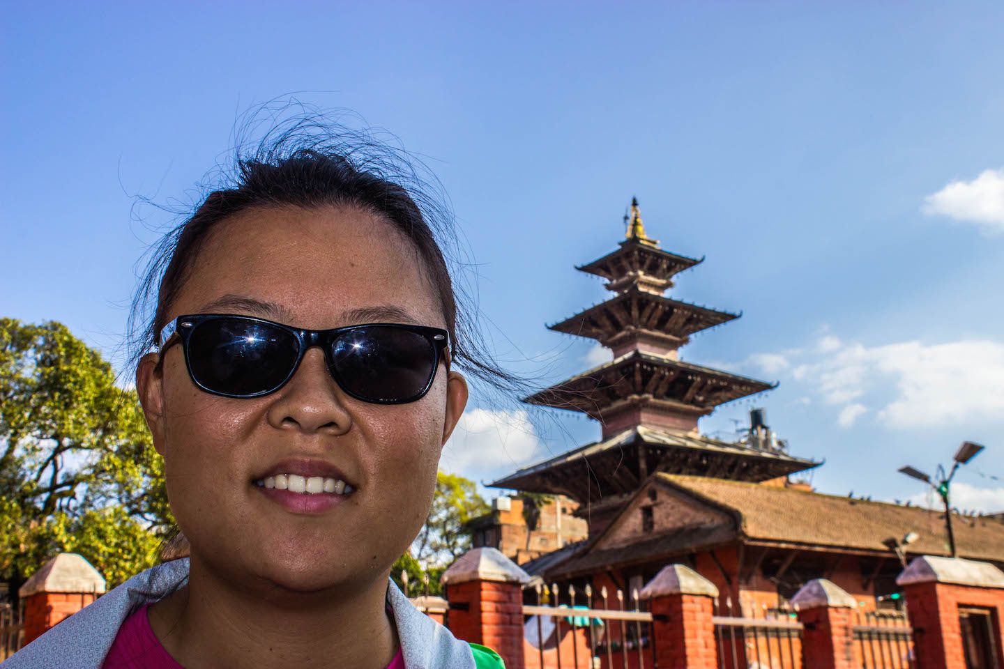Julie at Kumbeswarar Temple, Patan, Nepal