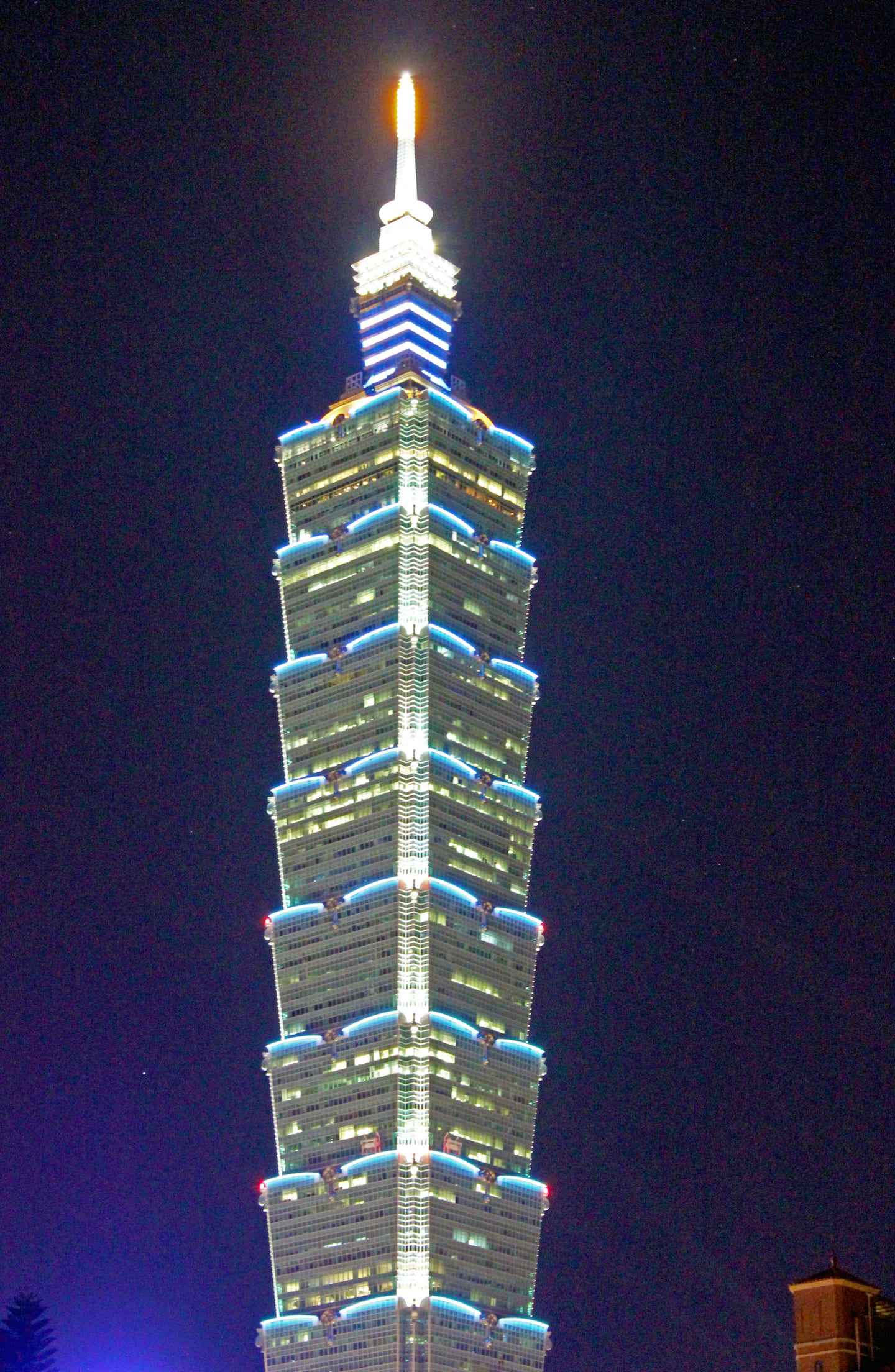 Night view of Taipei 101 from Sun Yat-Sen Memorial