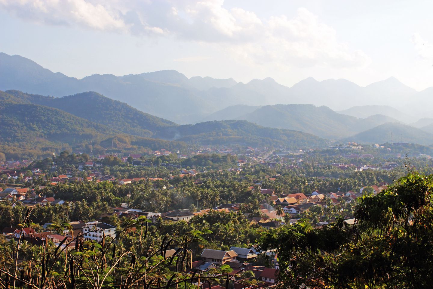 Overlooking Luang Prabang from Mount Phu Si in Laos