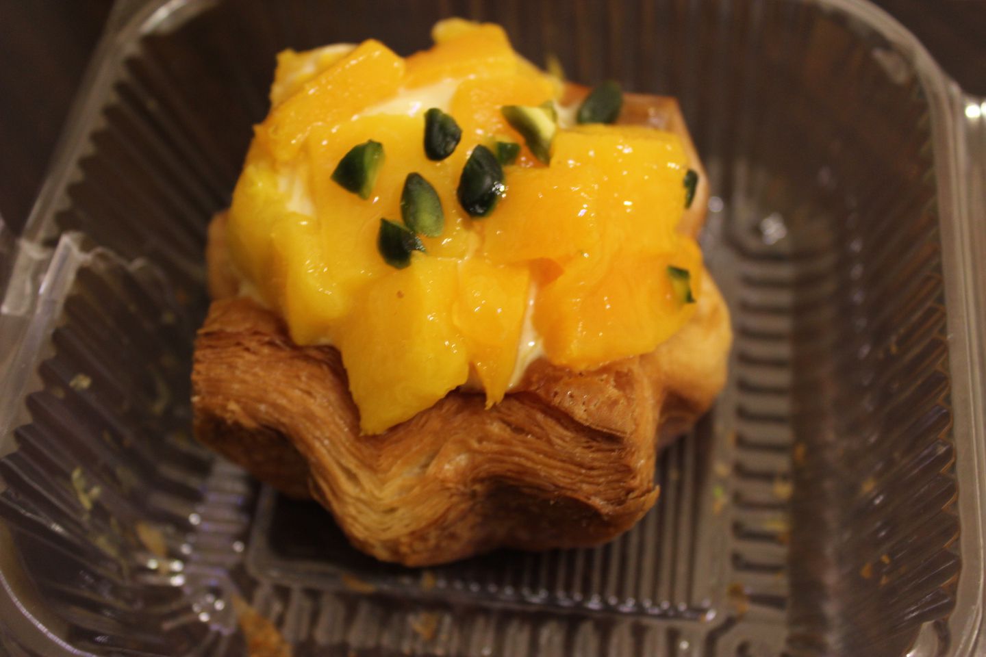 Peach star shaped pastry