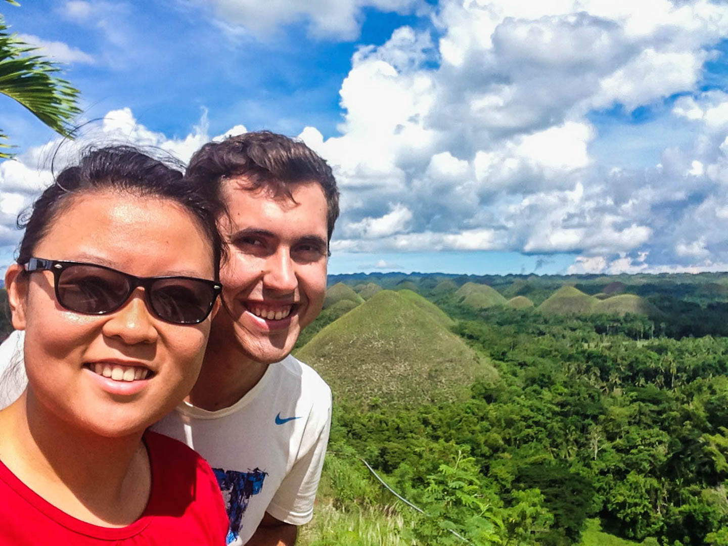 Julie and Carlos overlooking Chocolate Hills, Bohol, Philippines