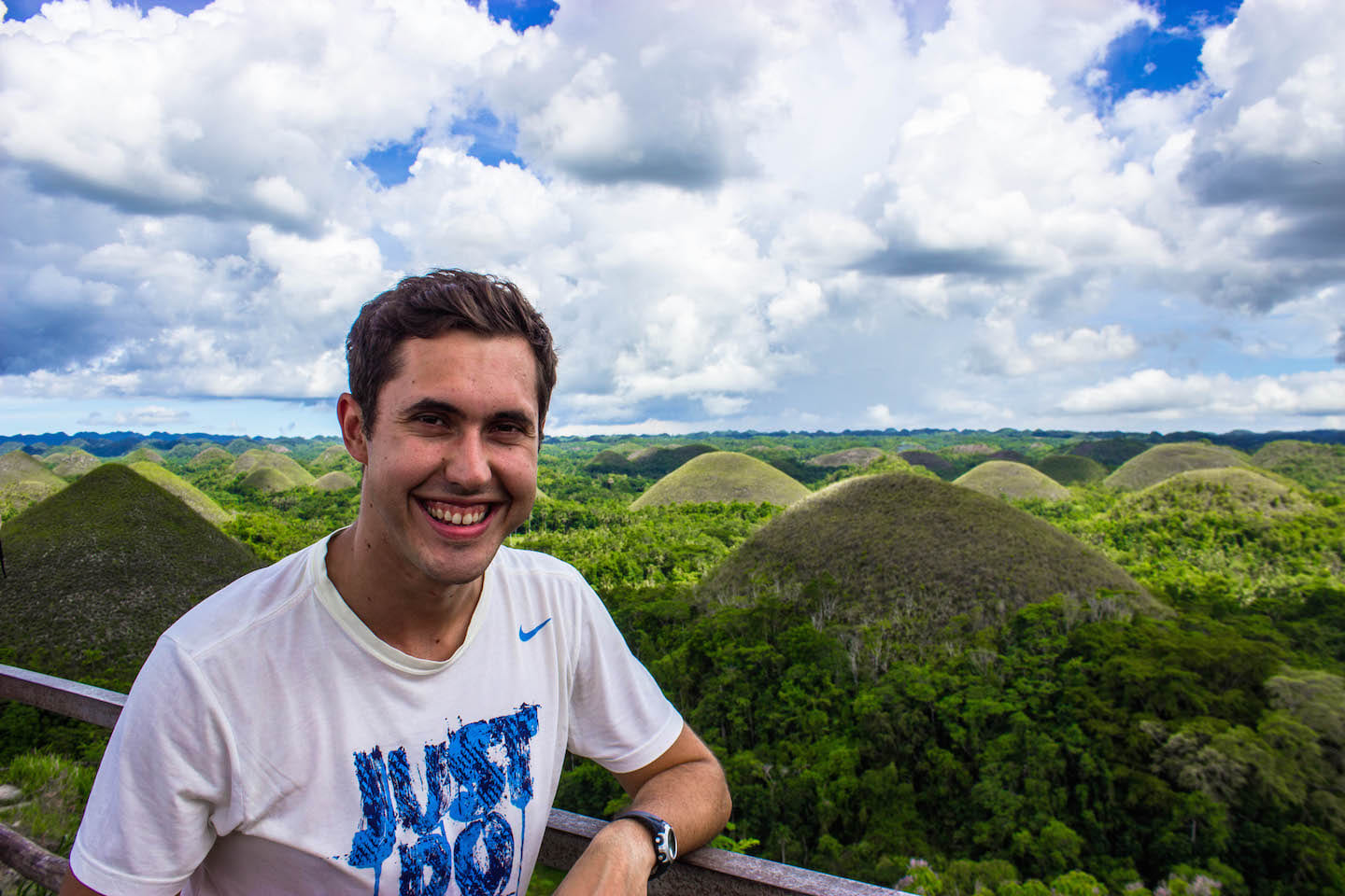 Carlos at Chocolate Hills, Bohol, PhilippinesCarlos at Chocolate Hills, Bohol, Philippines