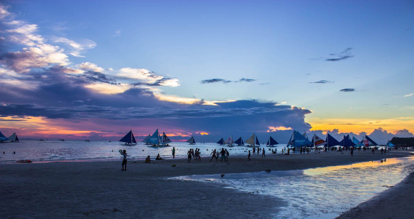 Sailboats in Boracay, Philippines