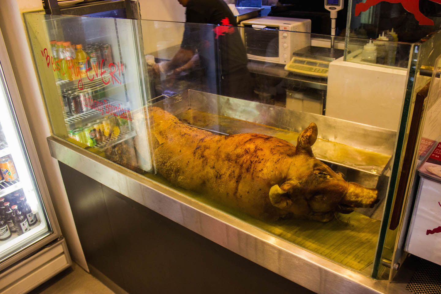 Adult lechon in the Philippines