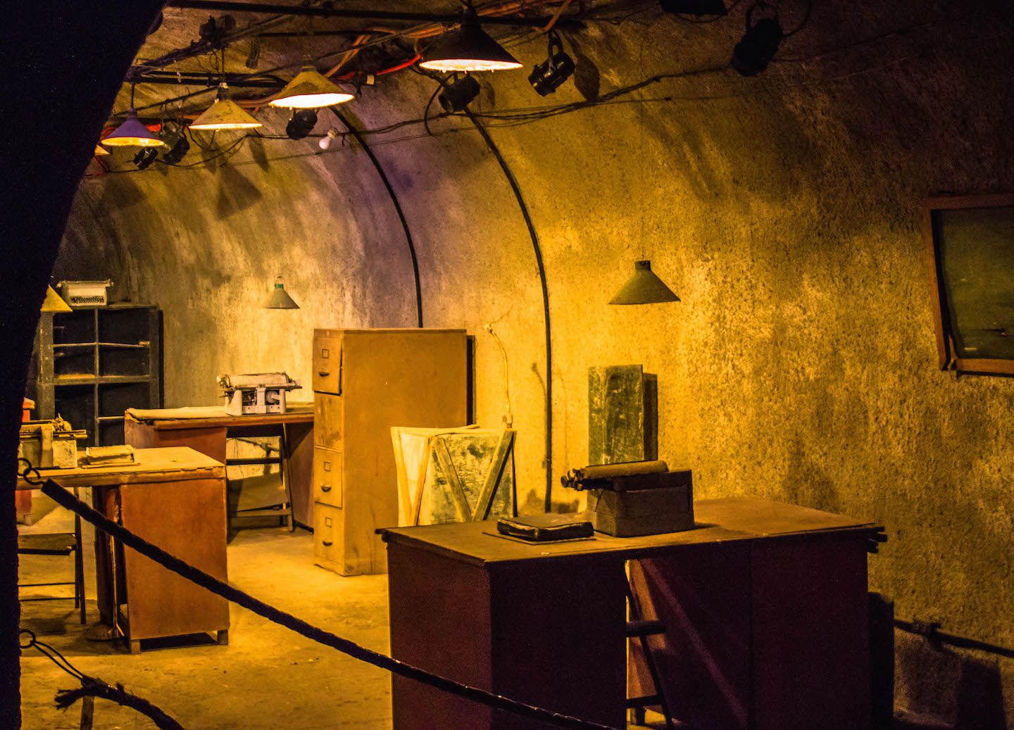 One of the laterals in Malinta tunnel, Corregidor, Philippines