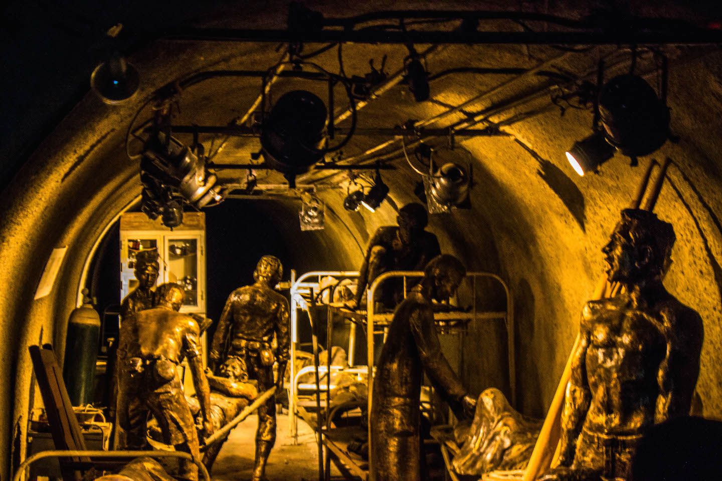 Improvised hospital in Malinta tunnel, Corregidor, Philippines
