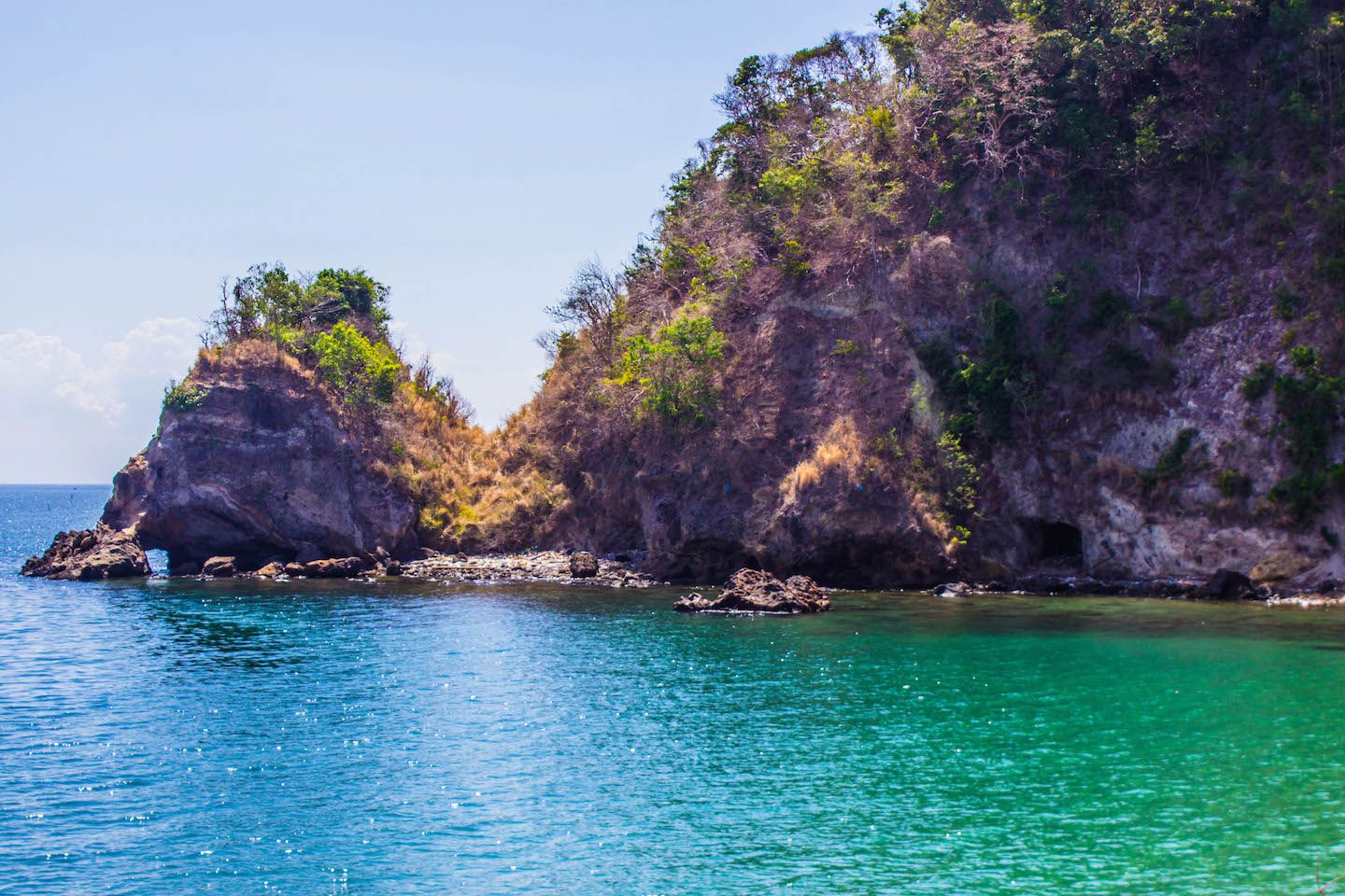 View of one of the caves that housed suicide bombers, Corregidor, Philippines