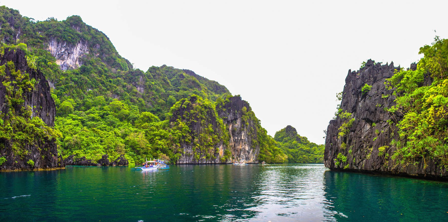 Panoramic view of the Big Lagoon, El Nido, Philippines