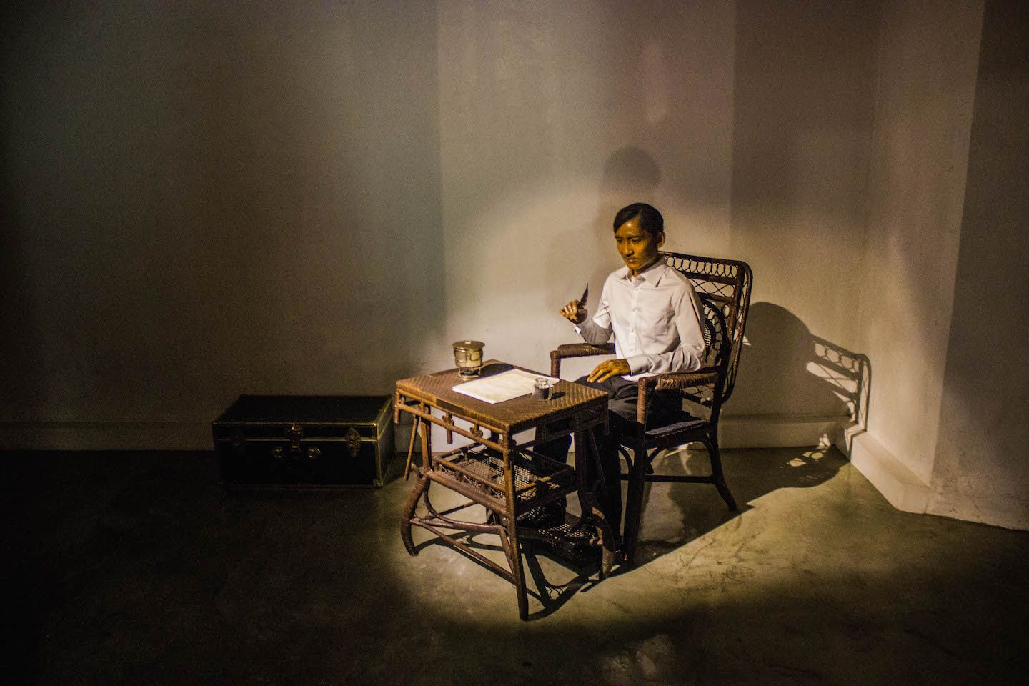 Rizal in his cell at Fort Santiago, Manila, Philippines