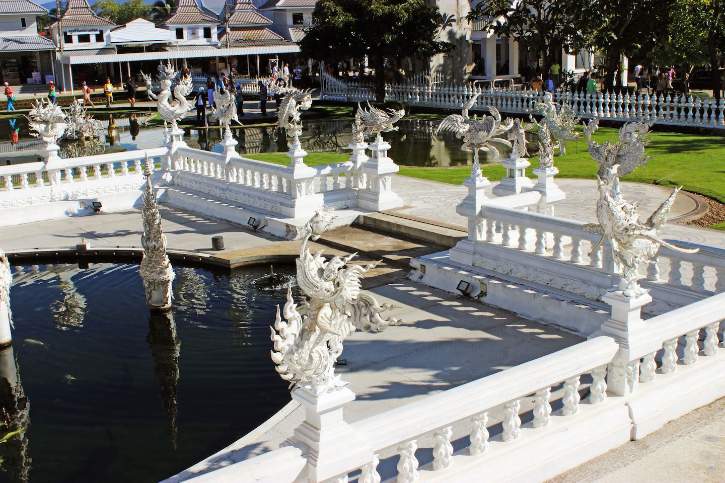 Pond at the White Temple in Chiang Rai