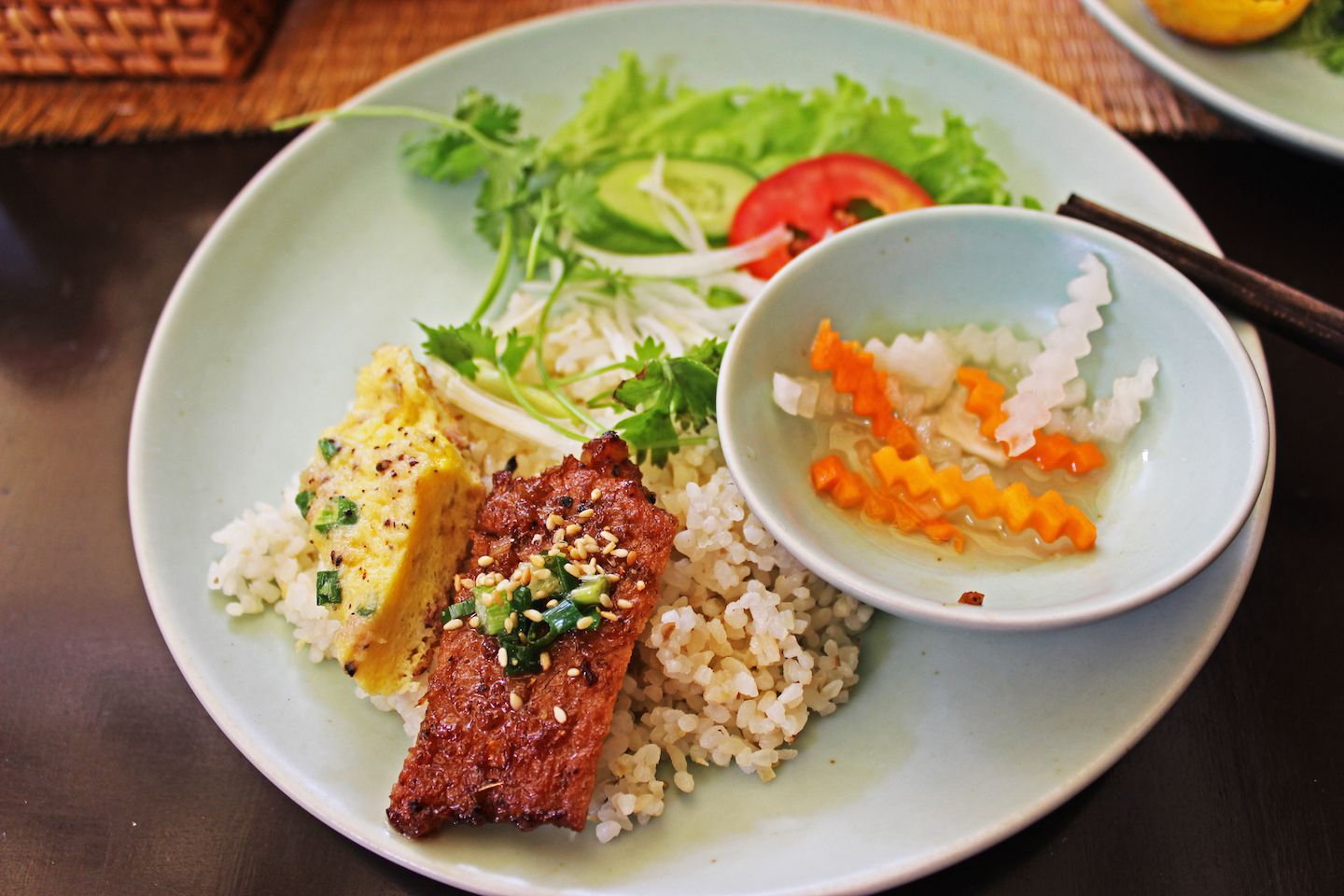 Pork chopp with fried egg