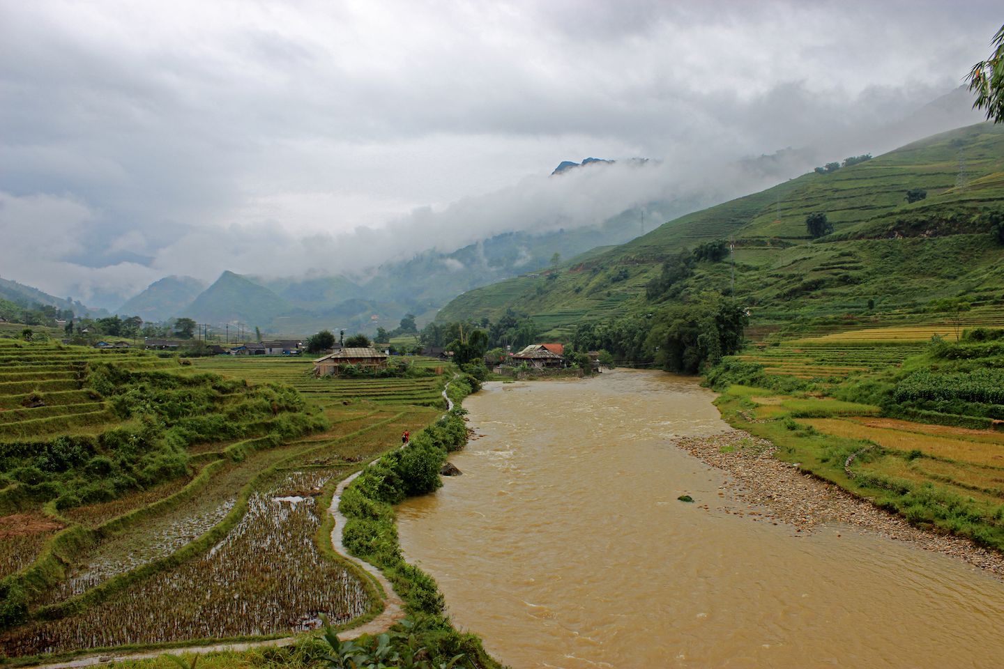 River next to the villages
