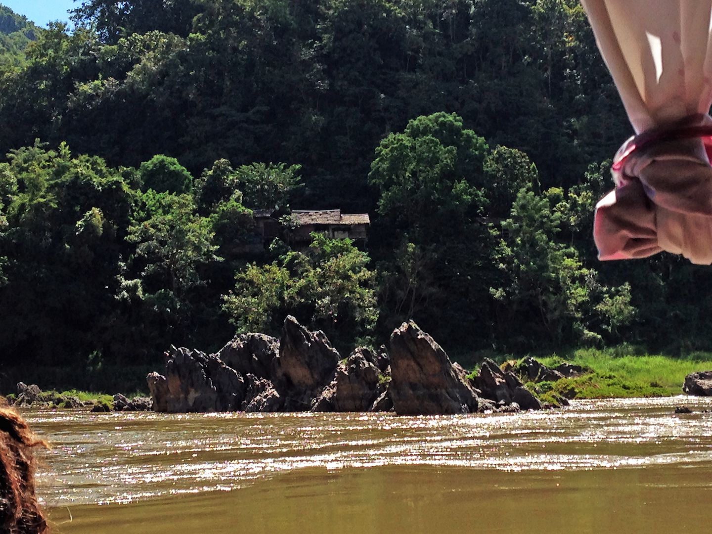 Rocks in the Mekong River in Laos