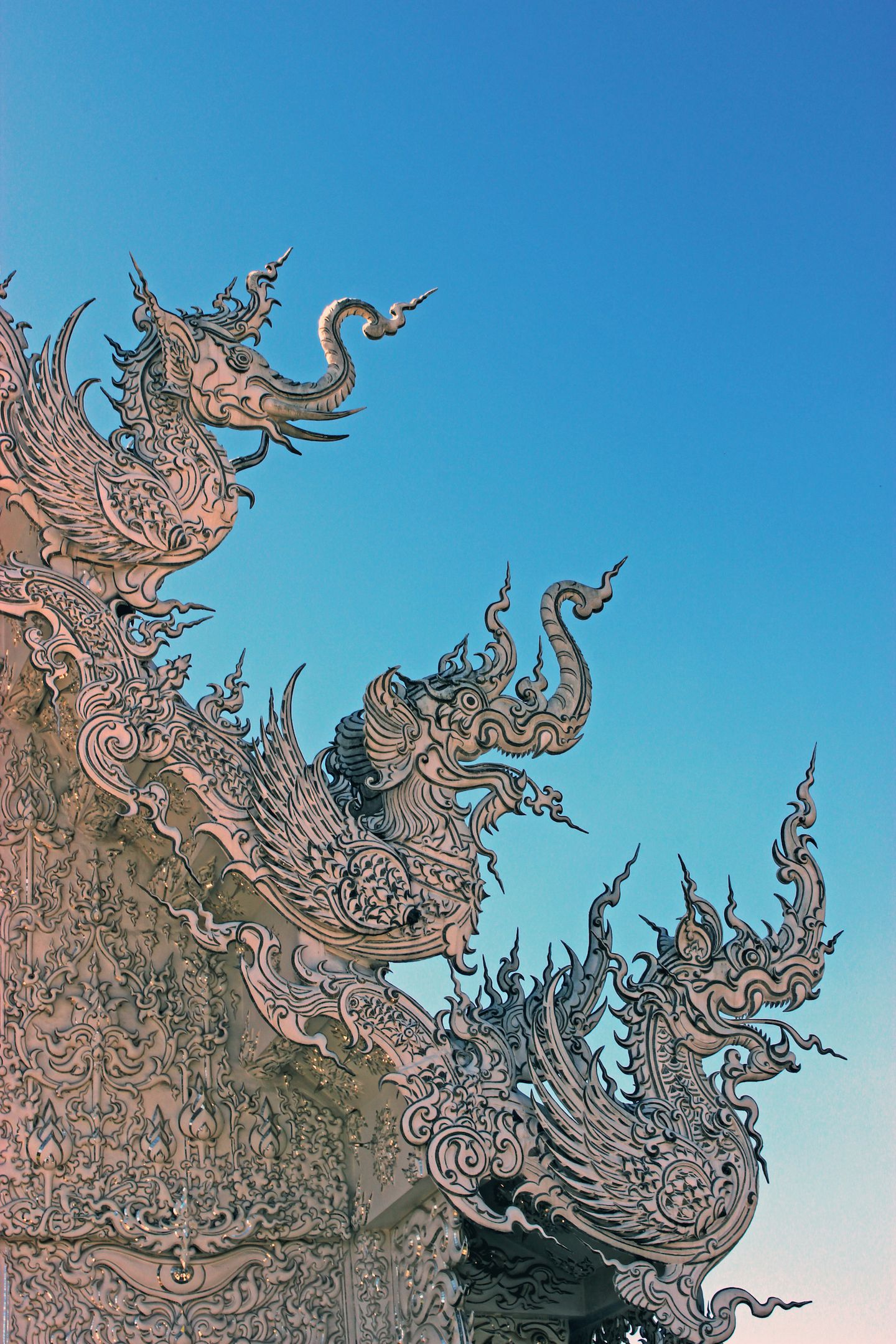Roof decoration at the White Temple in Chiang Rai