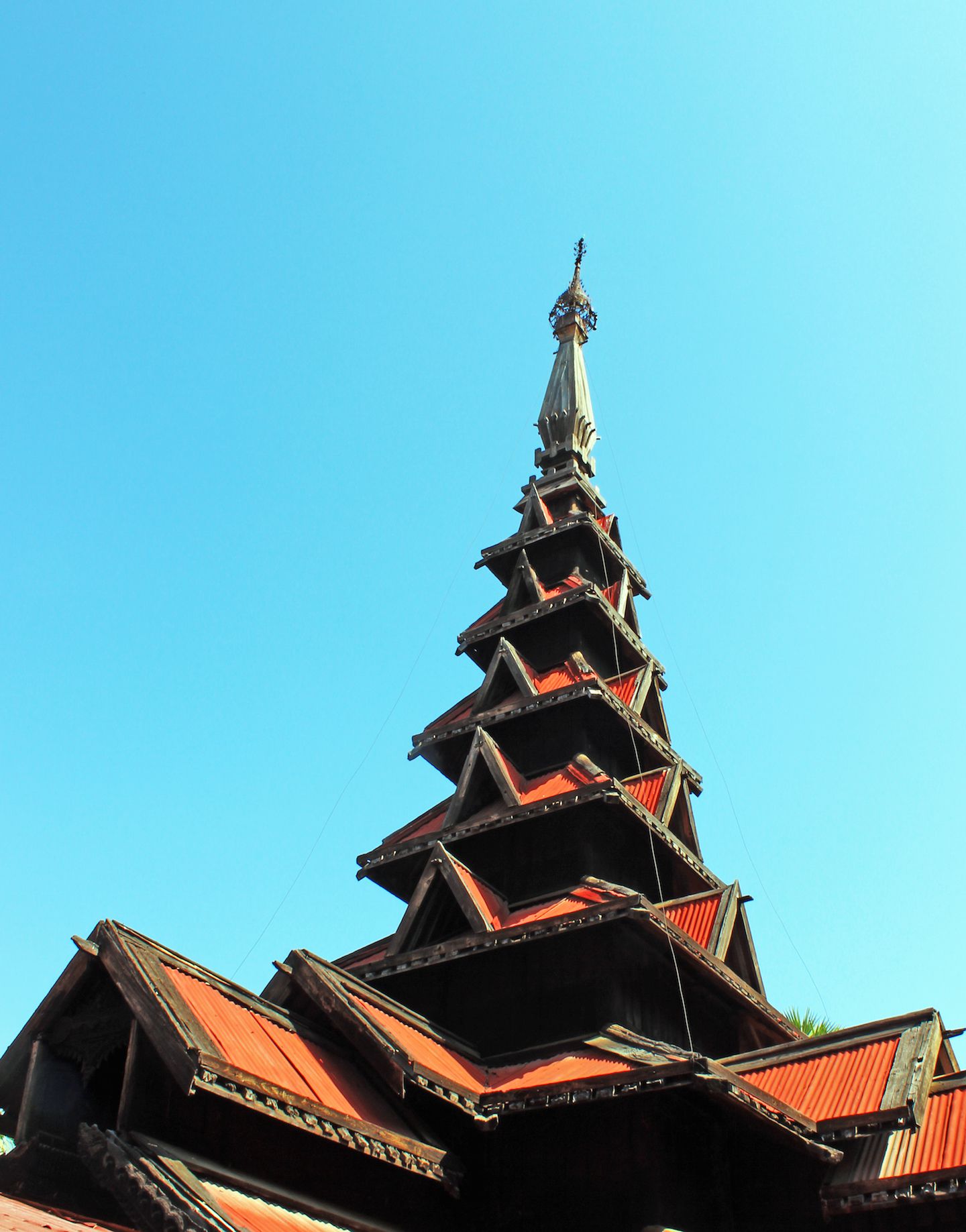 Roof of Bagaya Monastery, Inwa, Myanmar