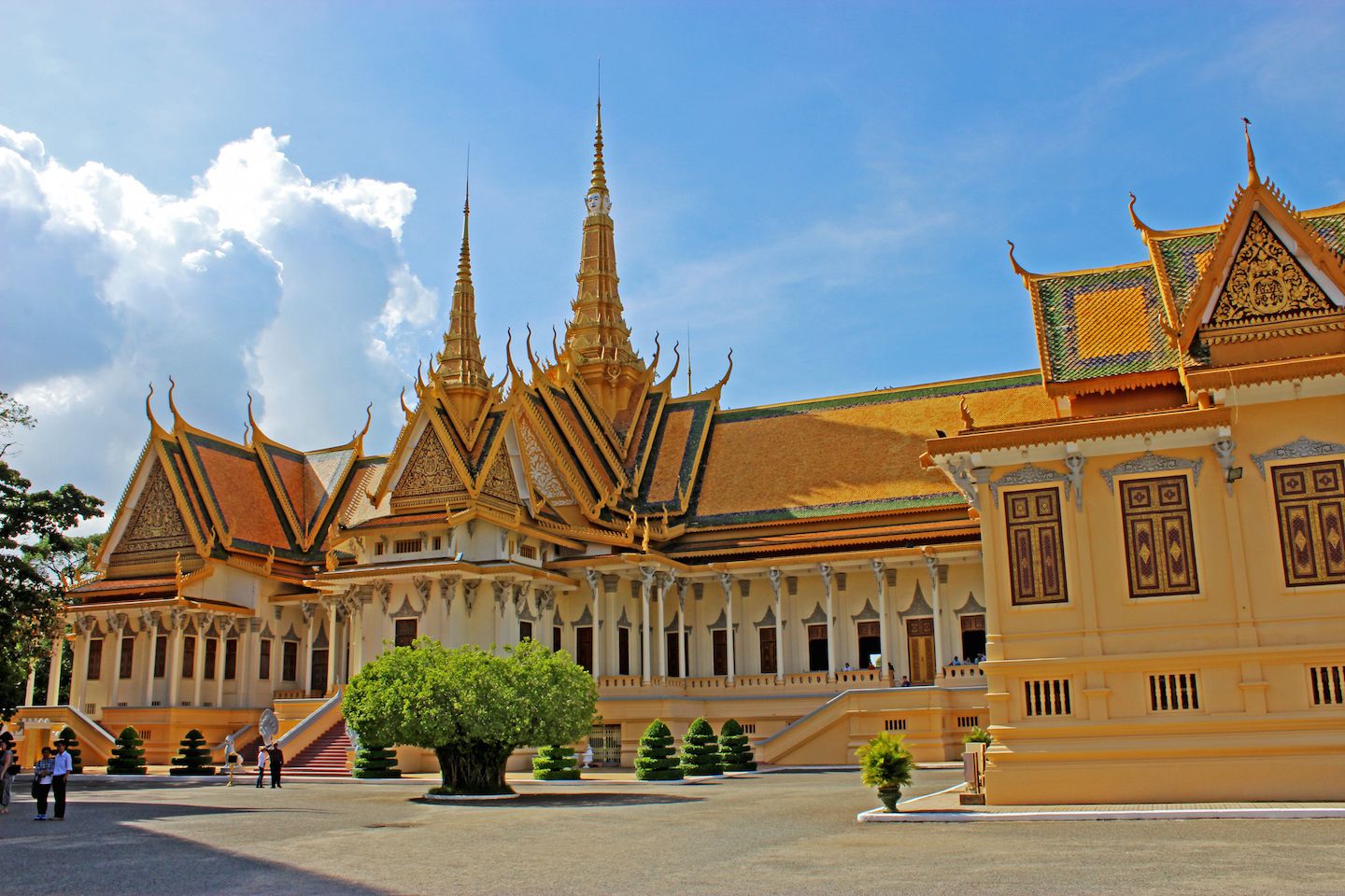 Side view of the Throne Hall at the Royal Palace in Phnom Penh