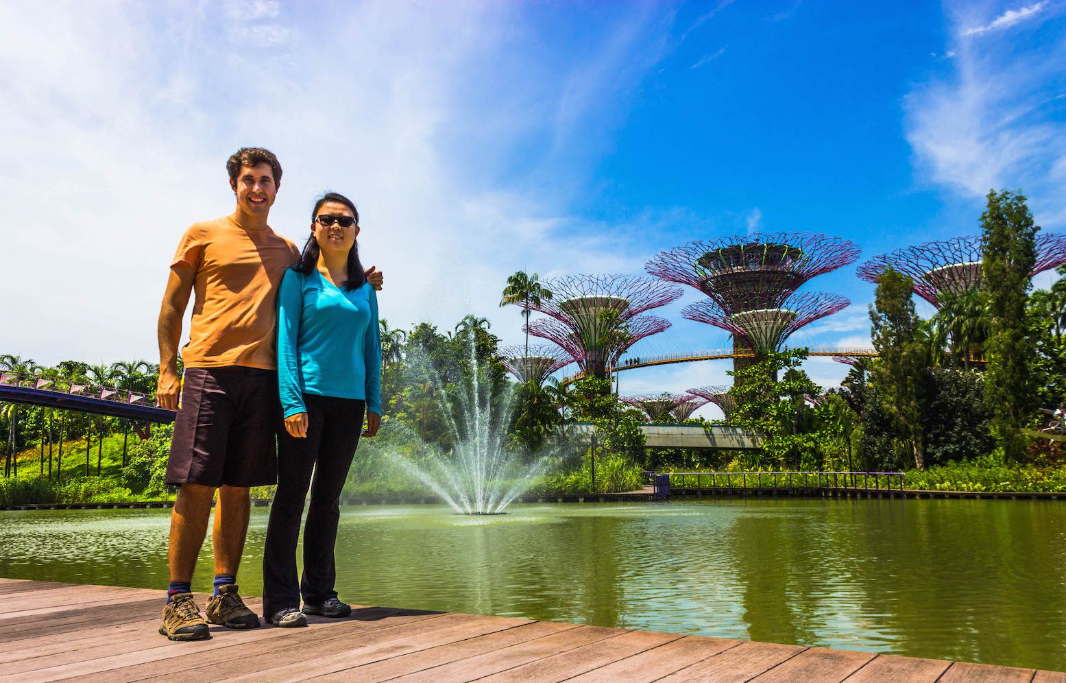 Julie and Carlos at the Gardens by the Bay, Singapore