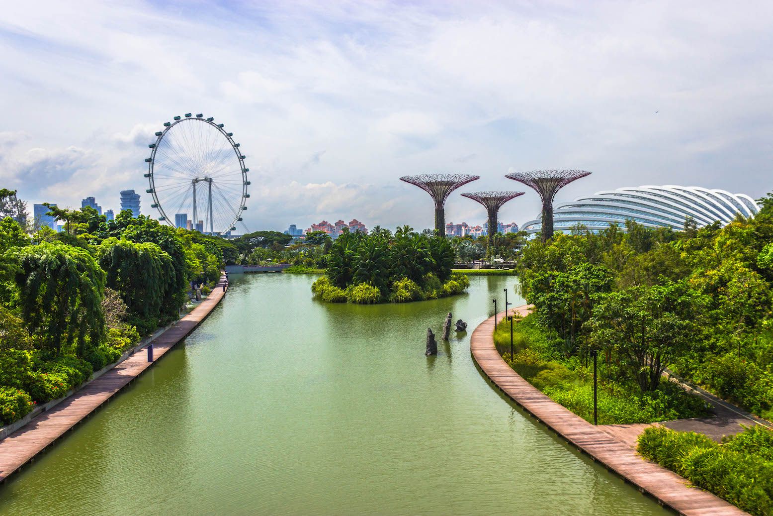 Overlooking the the Gardens by the Bay and the Singapore Flyer, Singapore
