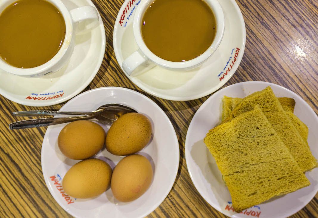 Kopi, typical Singaporean breakfast, Singapore