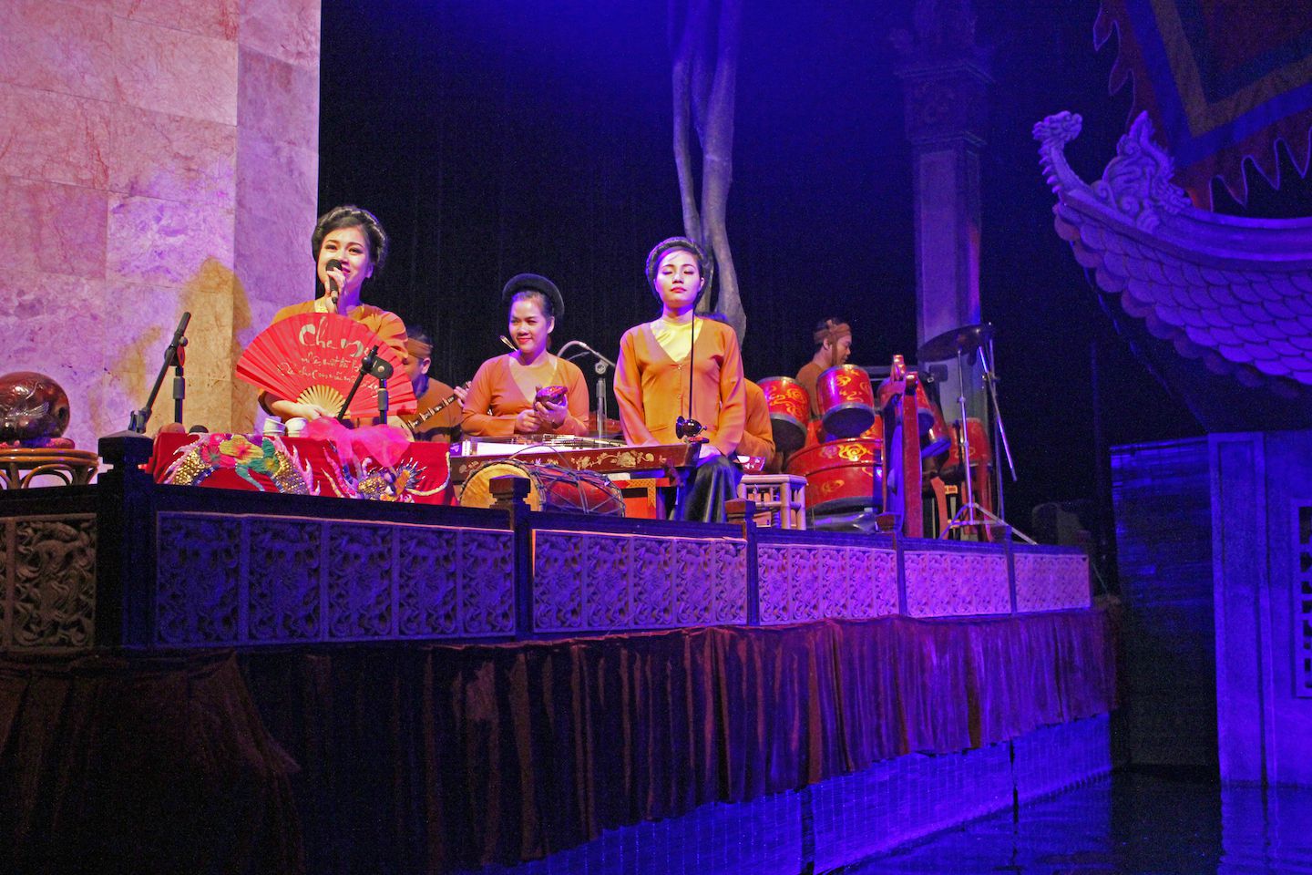 Singers at Hanoi's Water Puppet show