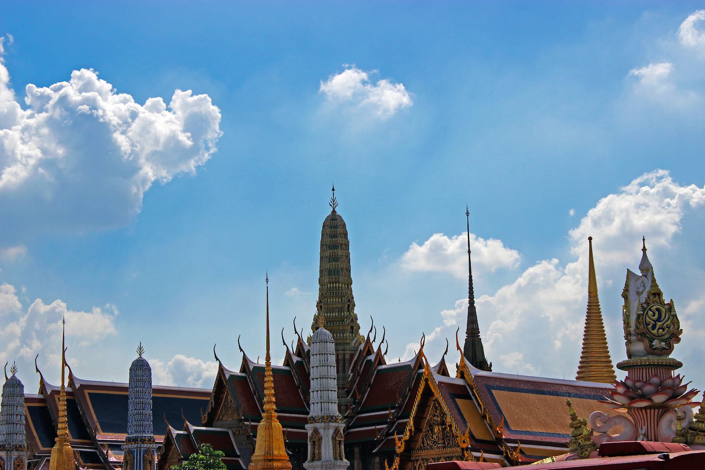 Skyline of the Grand Palace in Bangkok
