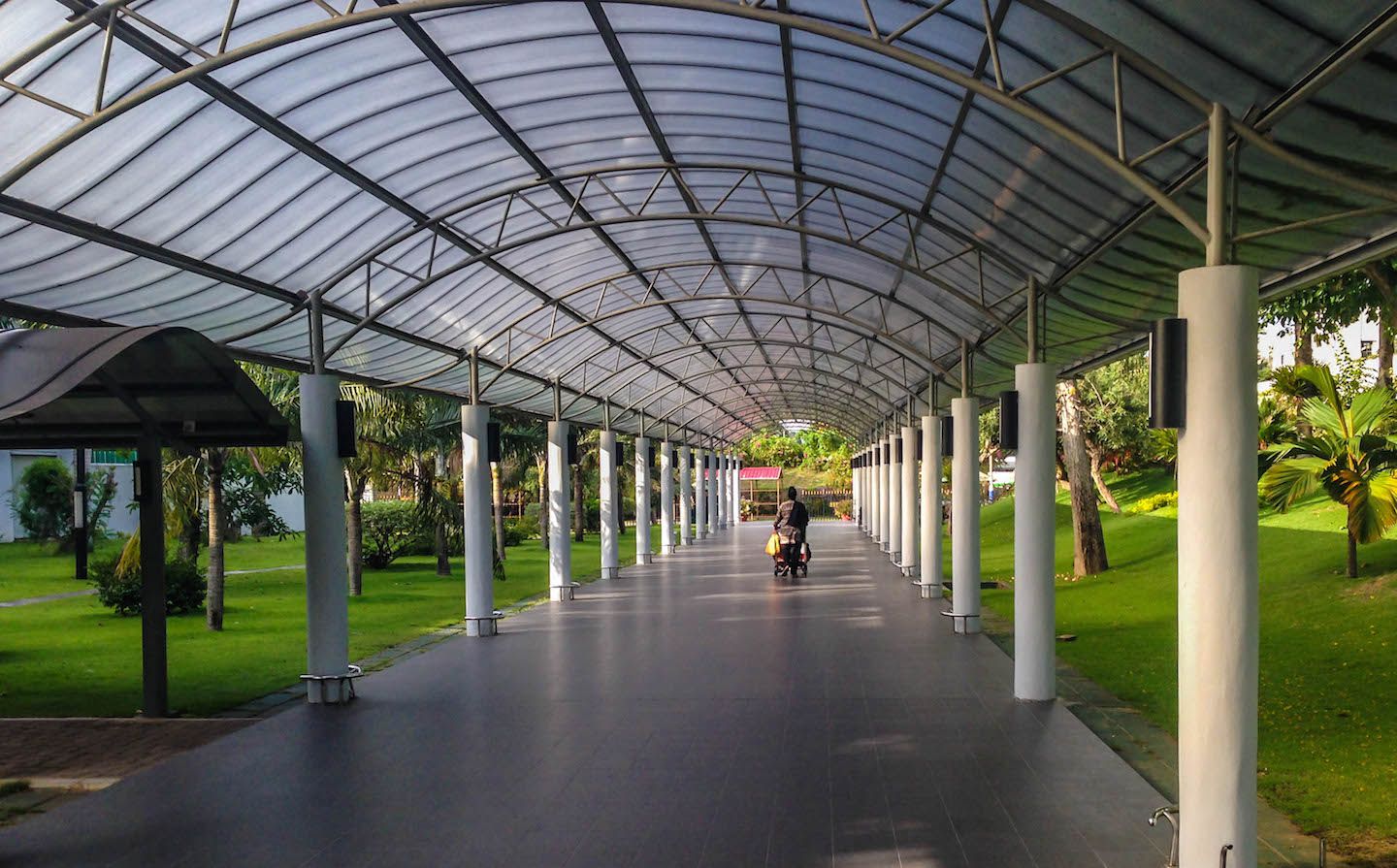 Garden outside the Colombo International Airport, Sri Lanka