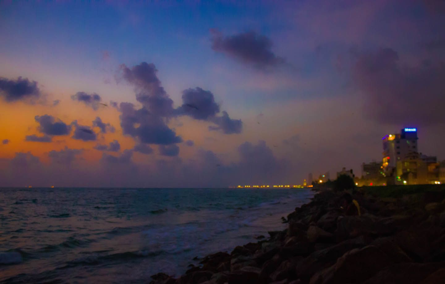 Sunset over Colombo, Sri Lanka