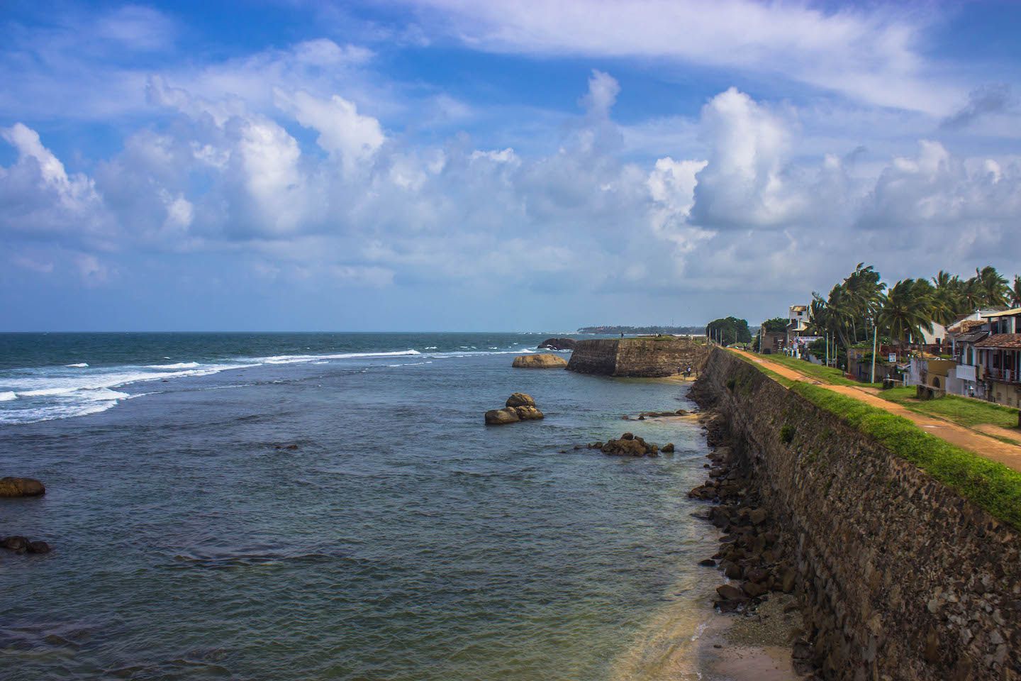 View of the walls of Galle Fort, Galle, Sri Lanka