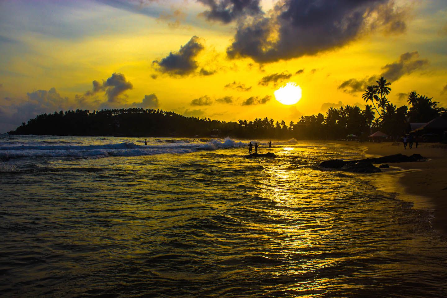 Sunset over Mirissa Beach, Sri Lanka