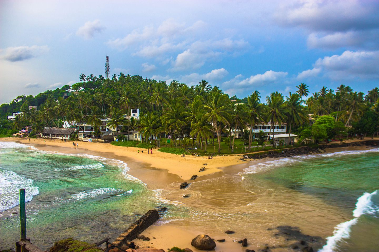 Sand bank at Mirissa Beach, Sri Lanka