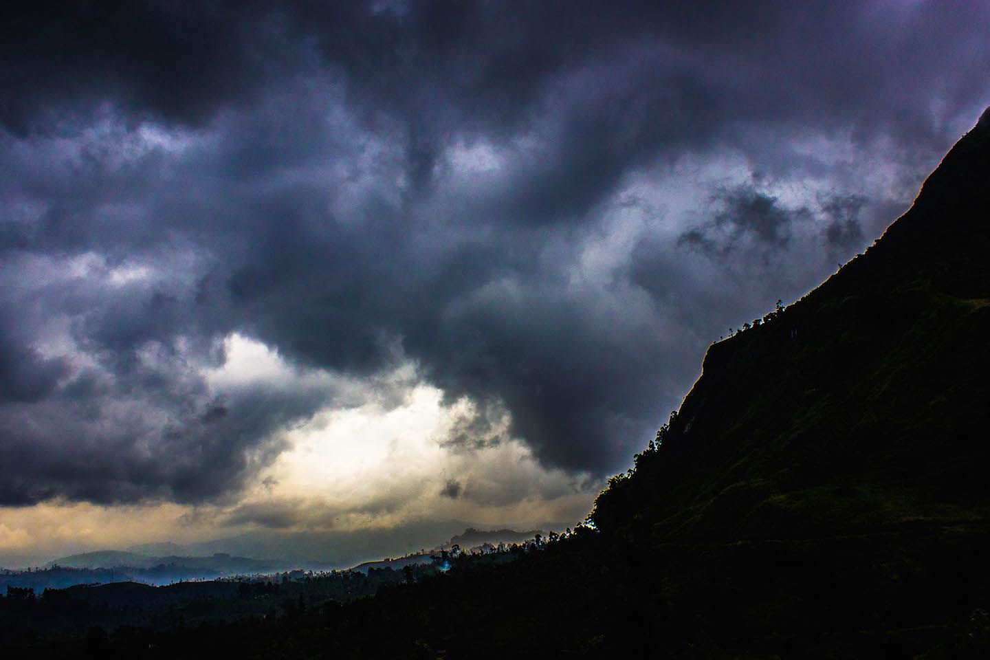 View during the train ride to Nuwara Eliya, Sri Lanka