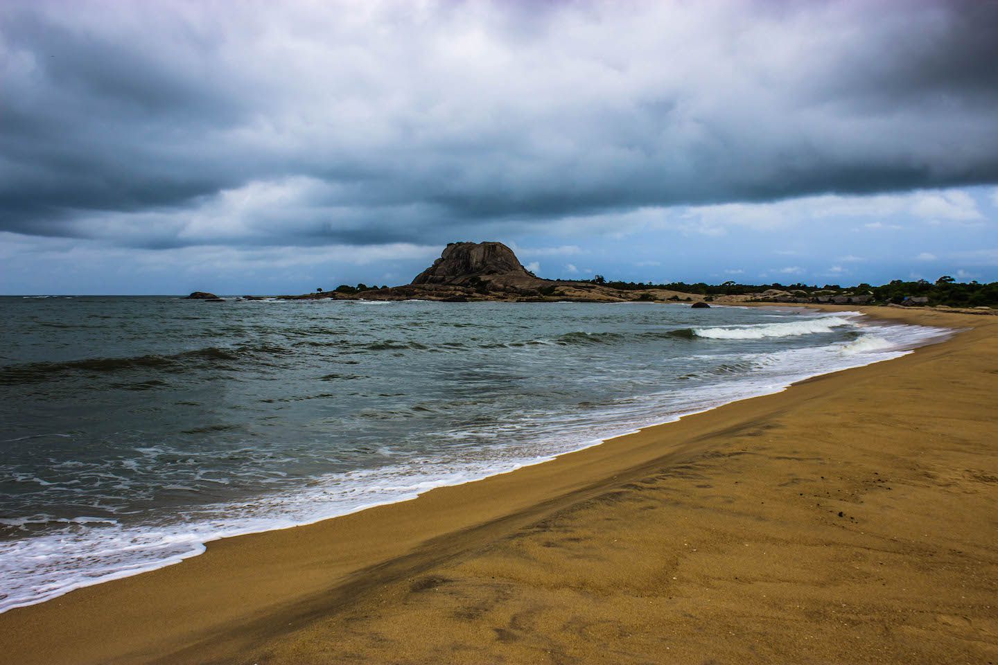 Deserted beach at the Yala National Park, Sri Lanka