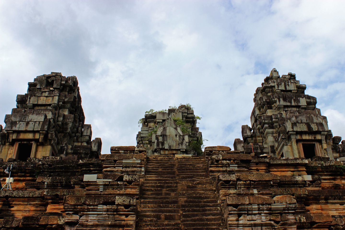 Stairs leading up the temple mountain of Ta Keo