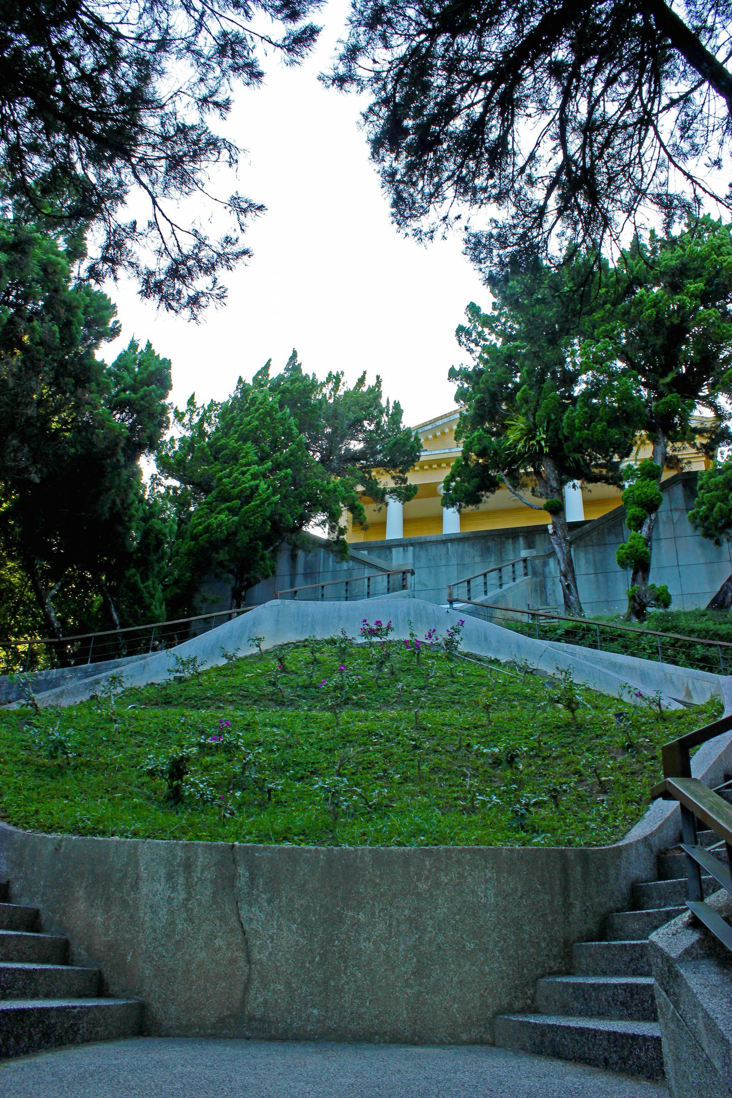 Stairs up to the Christ Church at Sun Moon Lake